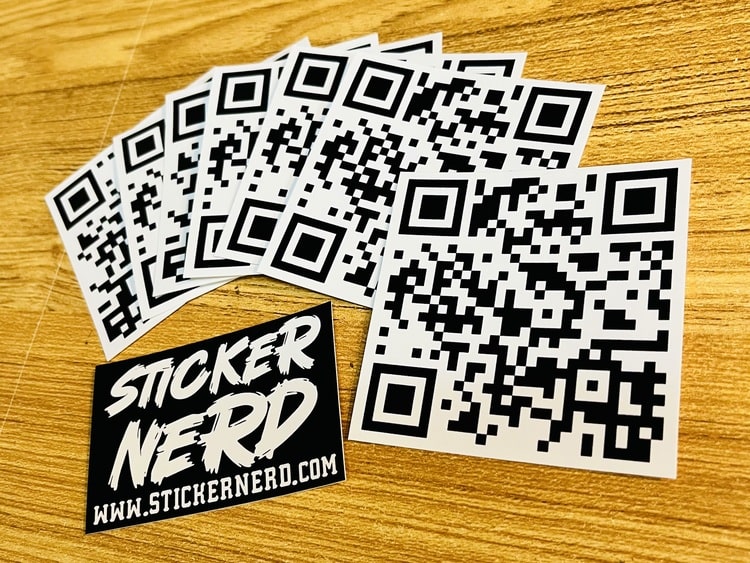 CUSTOM PRINTED QR CODE STICKERS