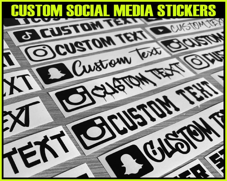 Custom Social Media Stickers