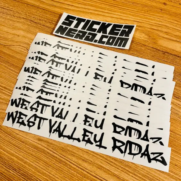 Custom Text Stickers - Custom Window Decals - StickerNerd.com