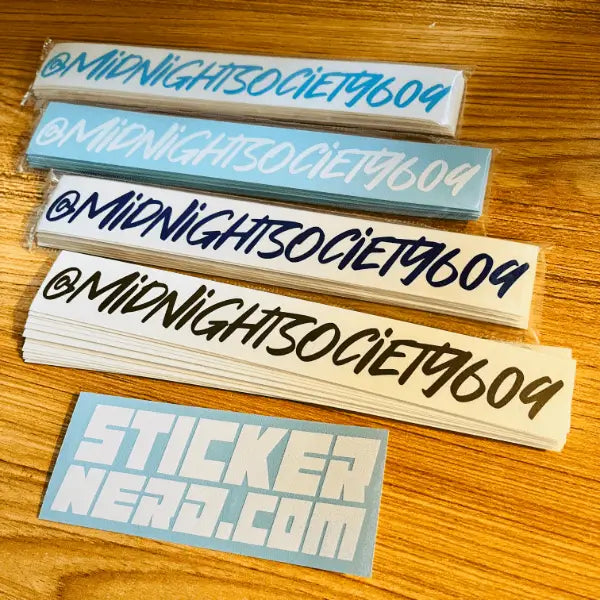 Custom Text Stickers - Custom Window Decals - StickerNerd.com