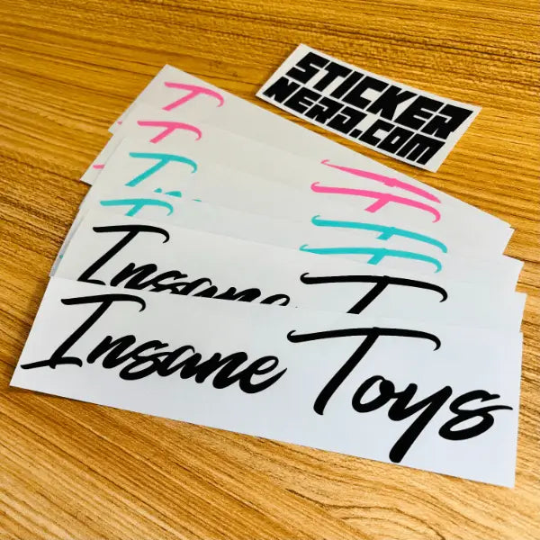 Custom Text Stickers - Custom Window Decals - StickerNerd.com