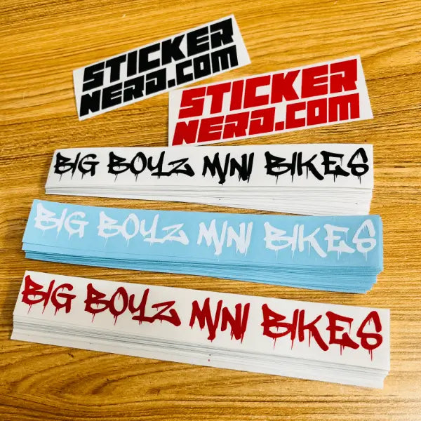 Custom Text Stickers - Custom Window Decals - StickerNerd.com