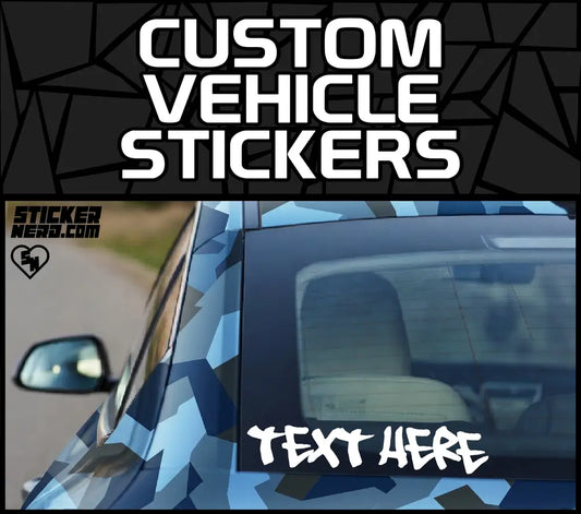 Custom Vehicle Stickers - Vinyl Car Window Decals