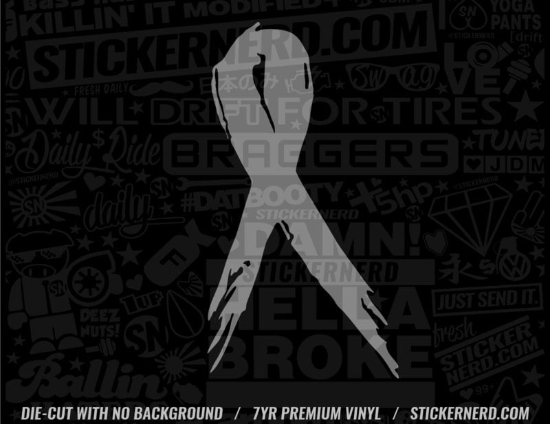 Cancer Awareness Ribbon Sticker - Window Decal - STICKERNERD.COM