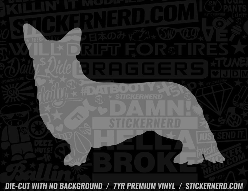 Cardigan Welsh Corgi Dog Sticker - Window Decal - STICKERNERD.COM