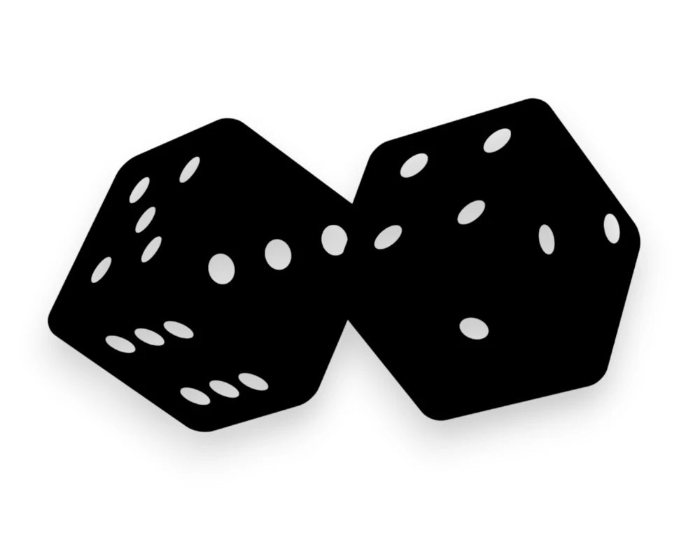 Casino Dice Sticker - Window Decal - STICKERNERD.COM