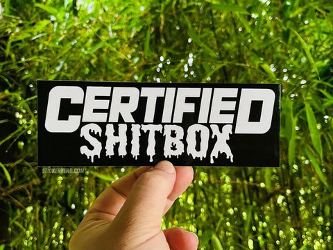 Certified Shitbox Printed Sticker - StickerNerd.com