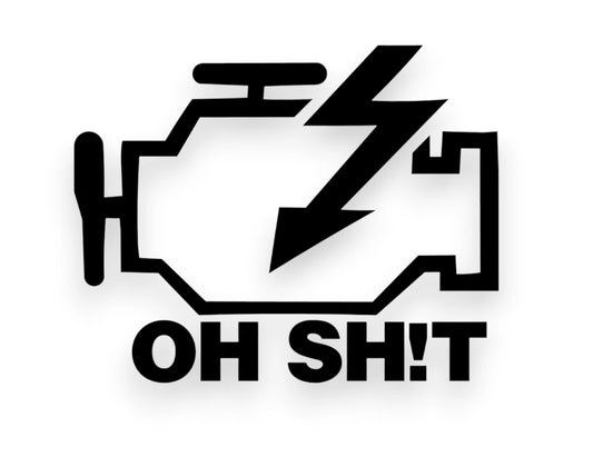 Funny Check Engine Light Sticker - Window Decal - STICKERNERD.COM