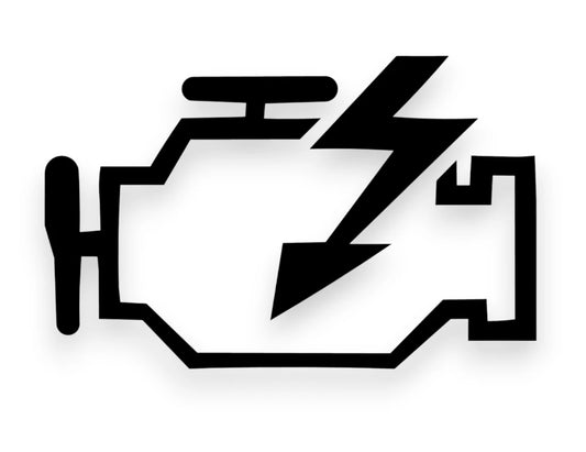 Check Engine Light Sticker - Window Decal - STICKERNERD.COM