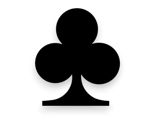 Clubs Casino Cards Sticker - Window Decal - STICKERNERD.COM