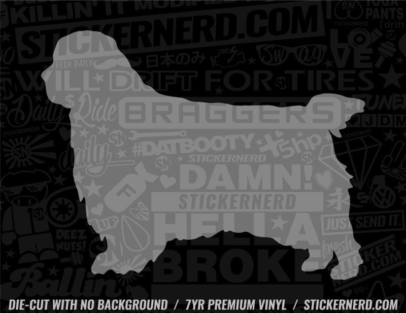 Clumber Spaniel Dog Sticker - Decal - STICKERNERD.COM