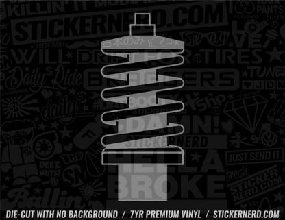 Coil Over Spring Sticker - Window Decal - STICKERNERD.COM
