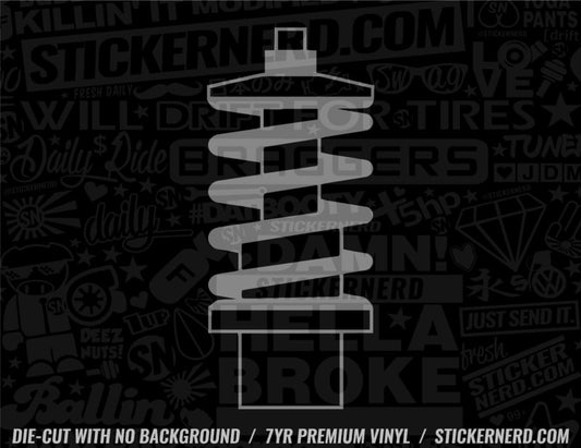 Coil Over Spring Sticker - Window Decal - STICKERNERD.COM