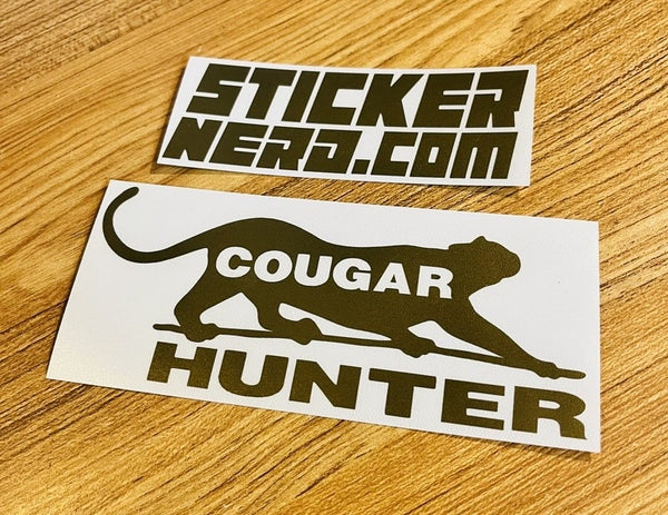 Cougar Hunter Sticker - Decal - STICKERNERD.COM