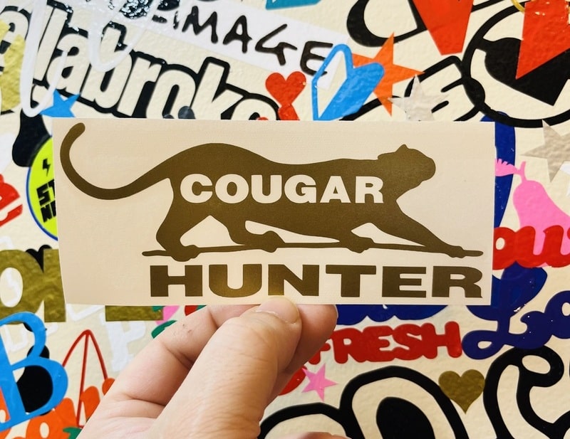 Cougar Hunter Sticker - Decal - STICKERNERD.COM