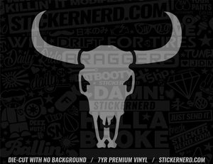 Cow Skull Sticker - Decal - STICKERNERD.COM