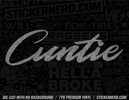 Cuntie Sticker - Decal - STICKERNERD.COM
