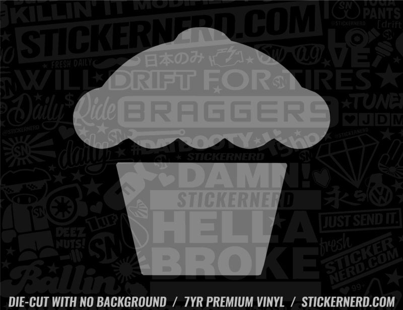 Cupcake Sticker - Decal - STICKERNERD.COM