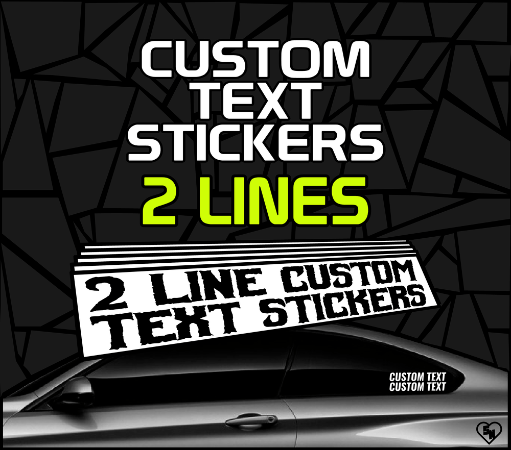 CUSTOM TEXT STICKERS - CUSTOM DECALS - CUSTOM PERSONALIZED DECALS ...