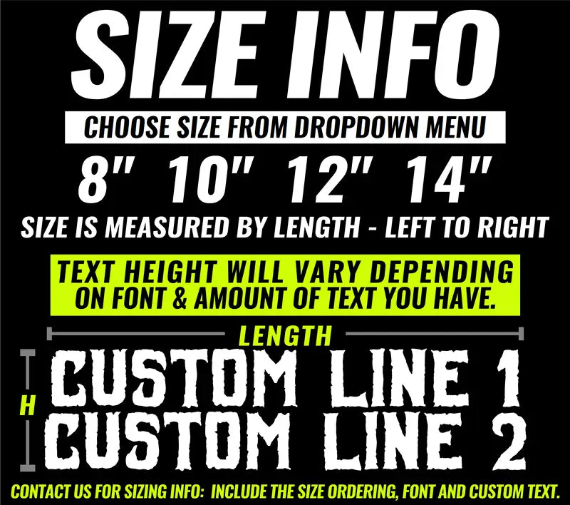 Custom 2 Line Text Stickers - Decal - STICKERNERD.COM