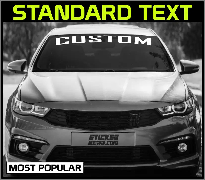 Custom Windshield Stickers - Custom Window Banners - StickerNerd