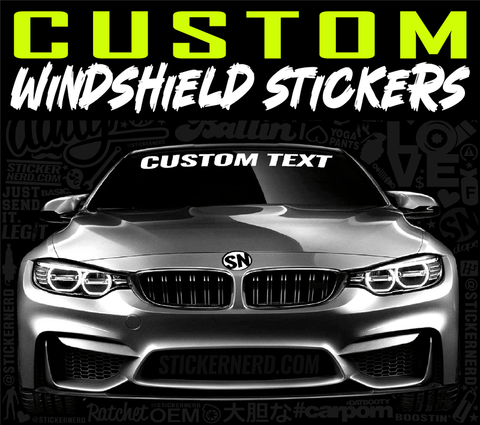 Custom Windshield Stickers - Decal - STICKERNERD.COM