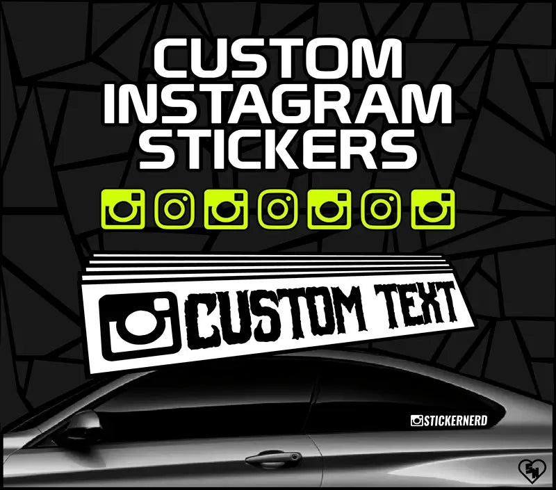 Custom Instagram Stickers - Custom Car Decals - STICKERNERD.COM