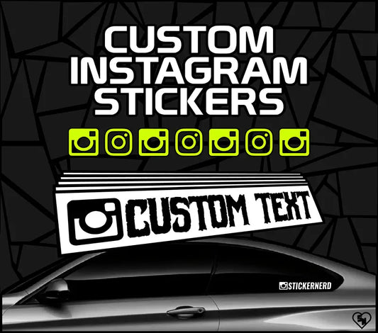 Custom Instagram Stickers - Custom Car Decals - STICKERNERD.COM