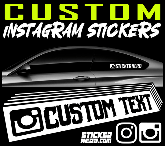 Design Your Own Instagram Sticker Name for Pages Advertising Car Tuning Jdm  Your Name With Logo Car Sticker Social Text Sticker 