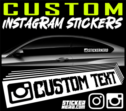 Custom Instagram Stickers - Decal - STICKERNERD.COM