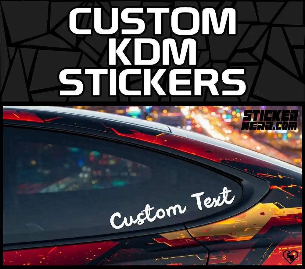 Custom KDM Stickers - Vinyl Window Decals