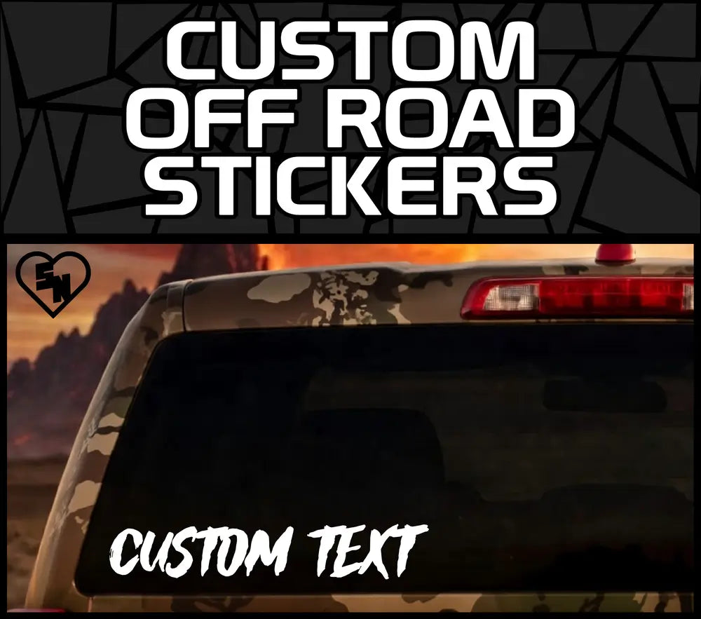 Custom Off Road Stickers - Truck & Jeep Vinyl Lettering Decals ...
