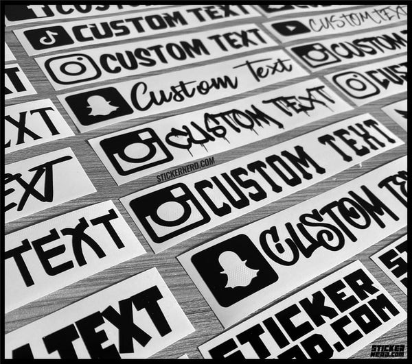 Custom Social Media Stickers - Window Decal - STICKERNERD.COM