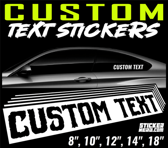 Custom Text Stickers - Decal - STICKERNERD.COM