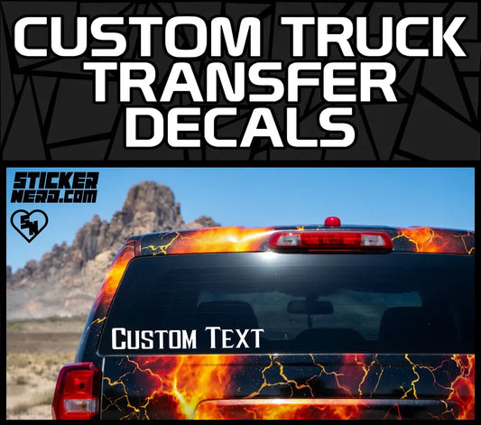 Custom Truck Transfer Decals - Vinyl Window Stickers