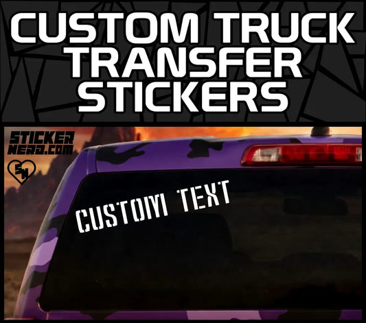 Custom Truck Transfer Stickers - Offroad Vinyl Window Decals
