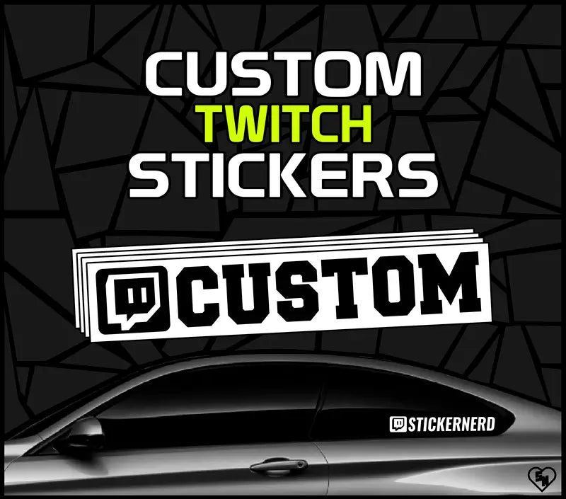 Custom Twitch Stickers - Car Window Decals - Social Media Stickers