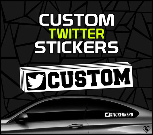 Custom Twitter Stickers - Car Window Decals - Social Media Stickers