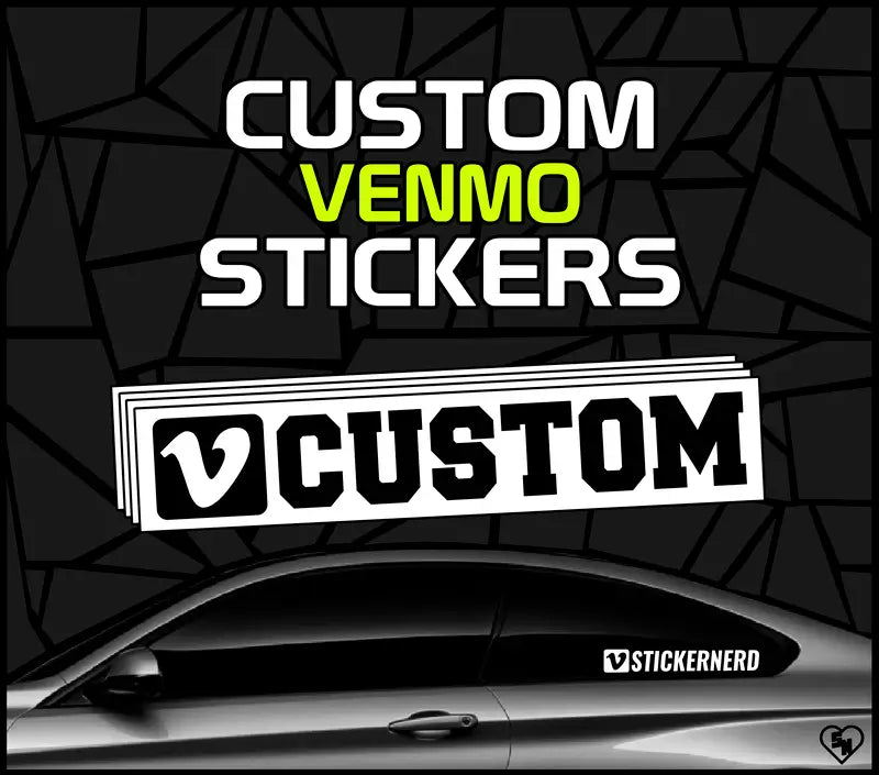 Custom Venmo Stickers - Car Window Decals - Social Media Stickers