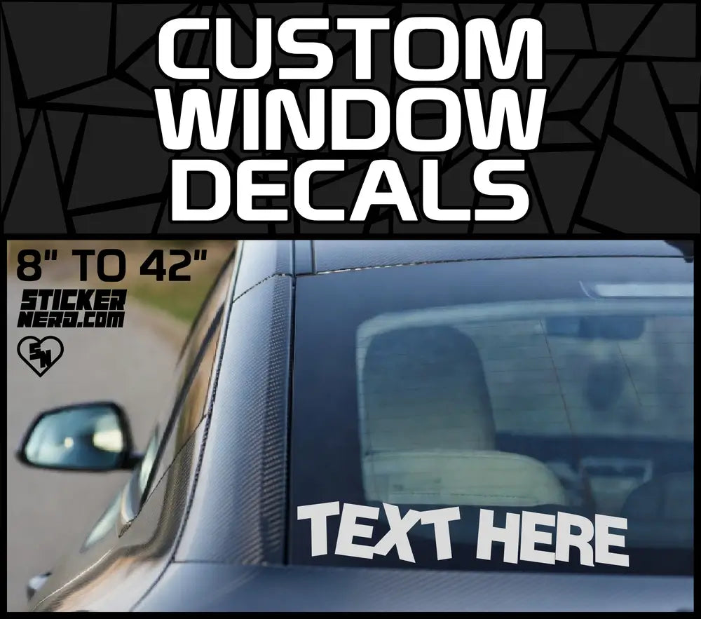 Custom Window Decals - Personalized Stickers - Lettering Decals ...