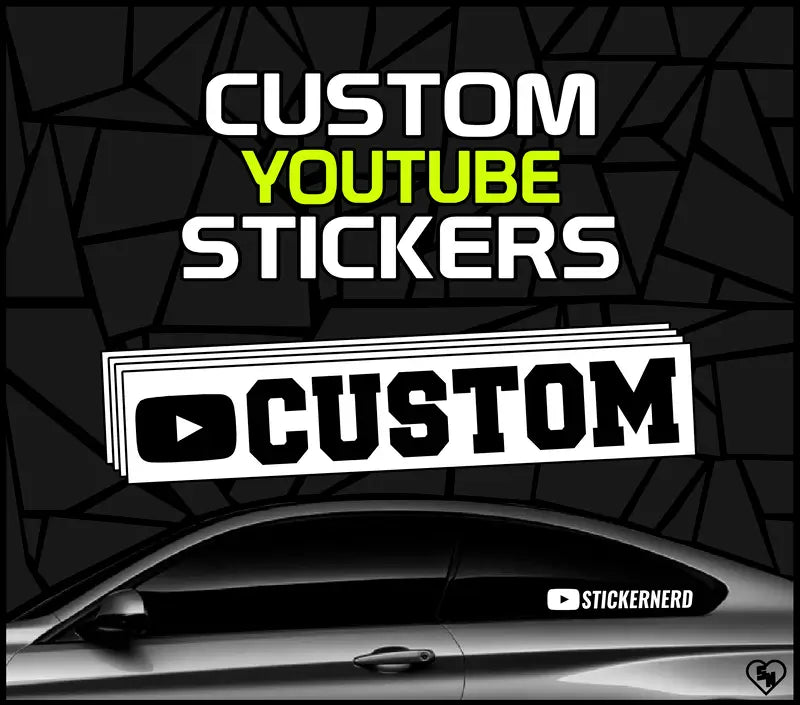 Custom YouTube Stickers - Car Window Decals - Social Media Stickers