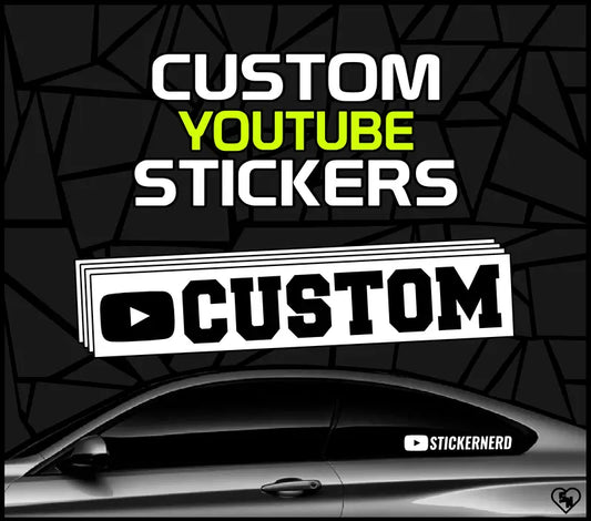Custom YouTube Stickers - Car Window Decals - Social Media Stickers