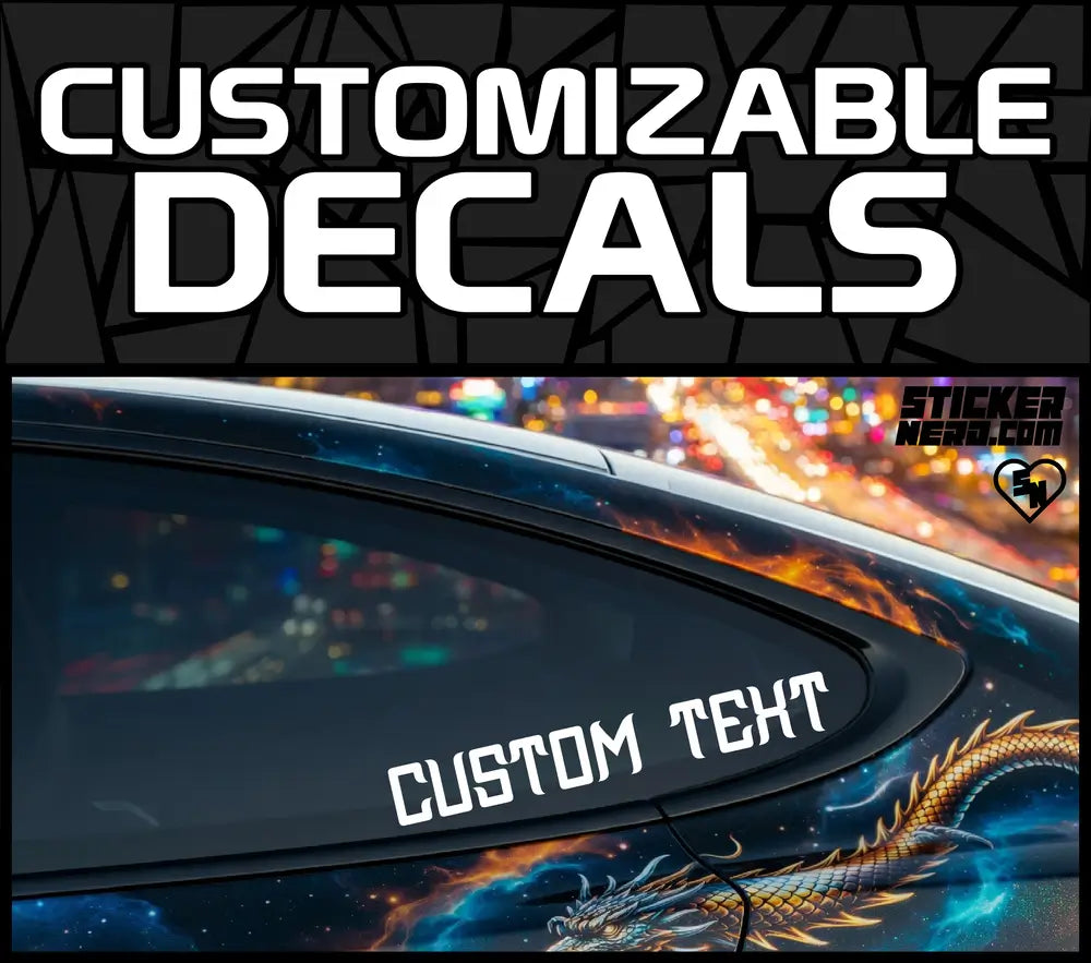 Customizable Decals - Vinyl Window Lettering - Custom Stickers ...