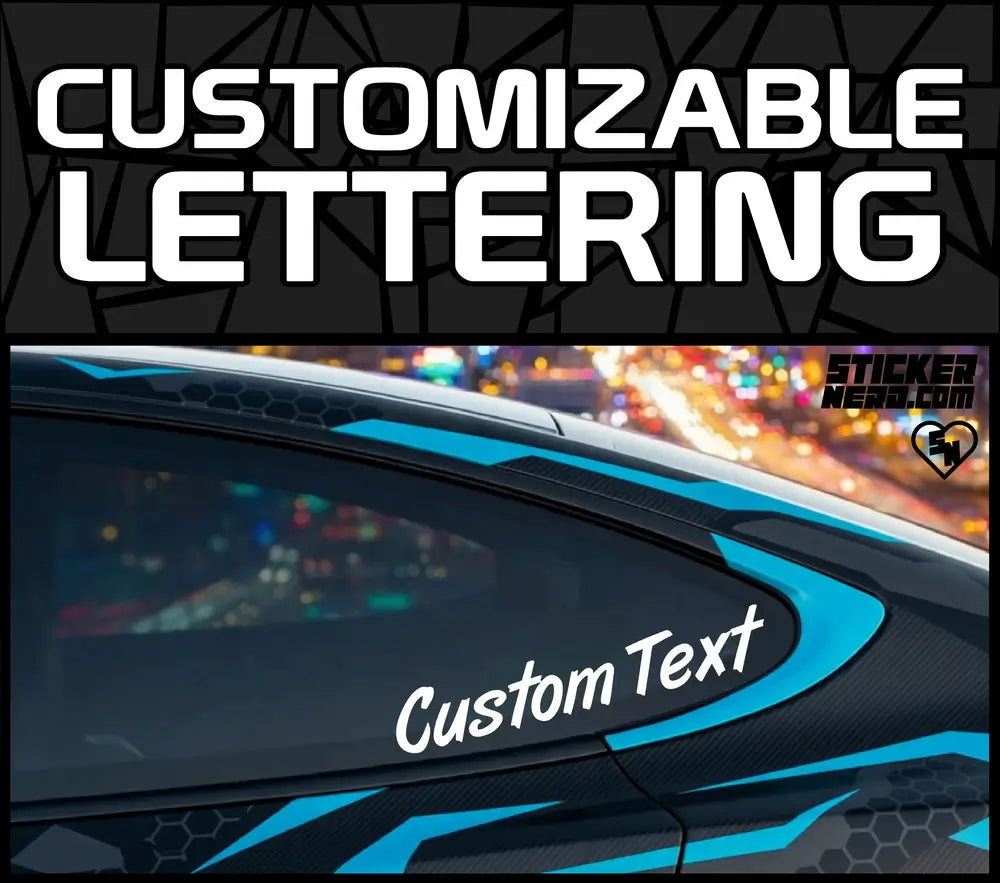Customizable Lettering - Custom Stickers - Vinyl Custom Decals ...