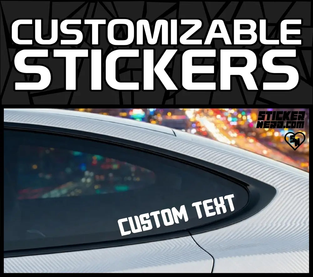 Customizable Stickers - Vinyl Window Lettering - Custom Decals ...