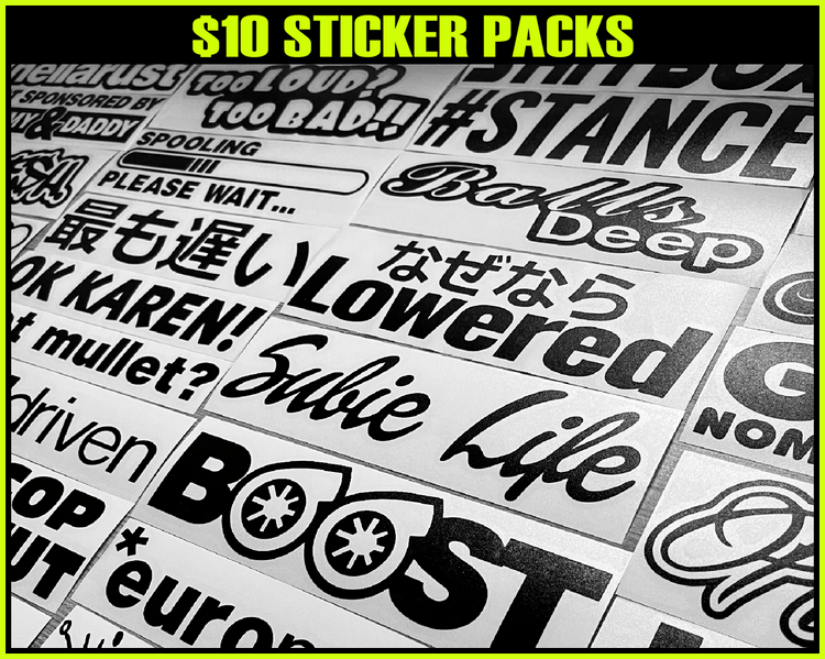 STICKER PACKS, $10 DECAL PACKS, STICKERBOMB STICKERS 