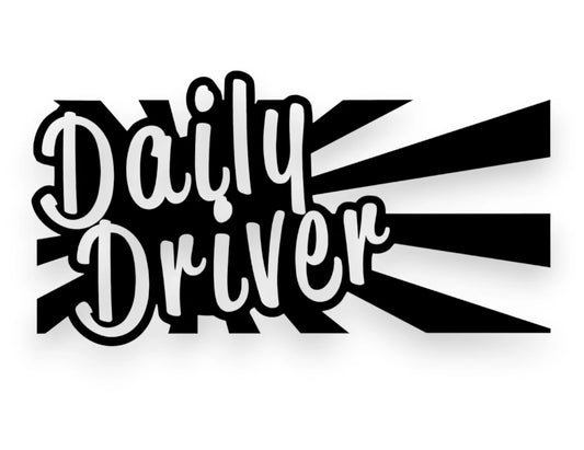 Daily Driver Japan Flag Sticker - Window Decal - STICKERNERD.COM