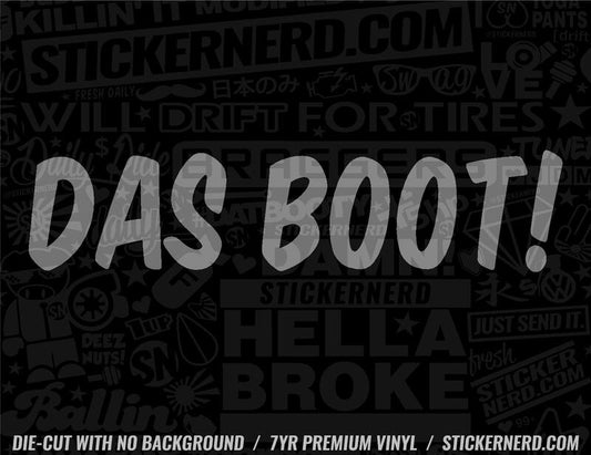 Das Boot Sticker - Decal - STICKERNERD.COM