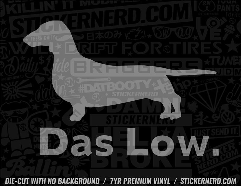 Das Low Dachshund Sticker - Decal - STICKERNERD.COM