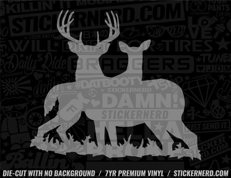 Deer Buck Sticker - Hunting Stickers - Car Window Decals - Fawn Decal ...